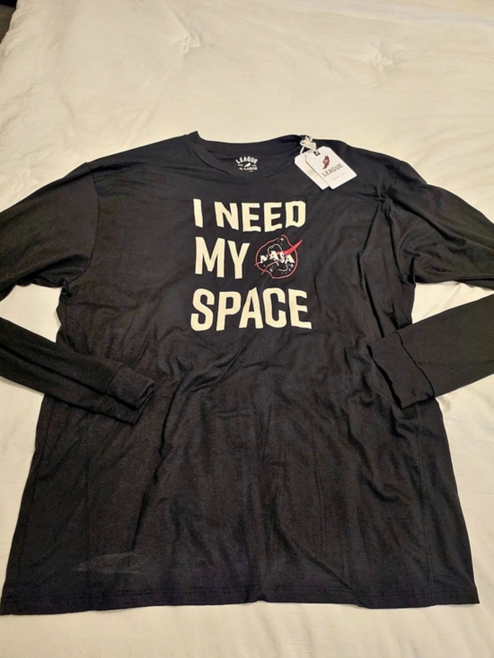 NASA I Need My Space Graphic Long Sleeve NWT